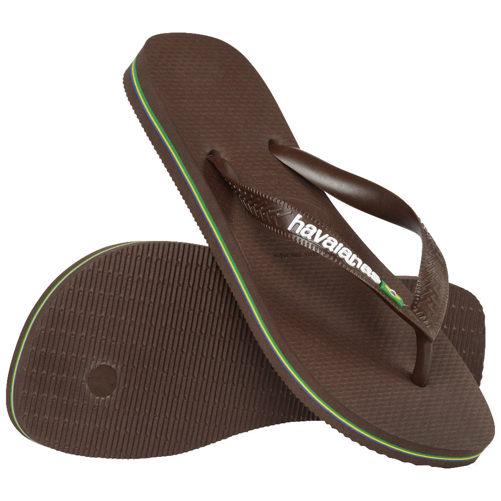 Brasil Logo klipklapper - Dark Brown/White